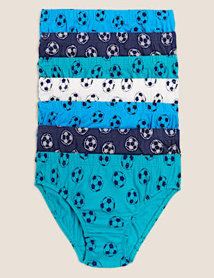 7pk Cotton Rich Football Briefs (2-16 Yrs)