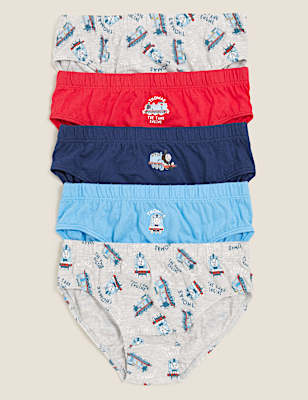5pk Pure Cotton Thomas™ Briefs (18 Mths - 6 Yrs)