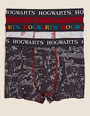 3pk Harry Potter&trade; Pure Cotton Trunks (6-16 Yrs)