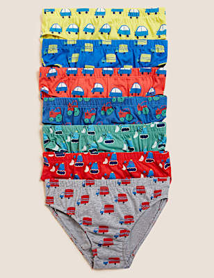 7pk Pure Cotton Transport Briefs