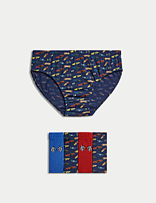 5pk Pure Cotton Cars™ Briefs (2-10 Yrs)