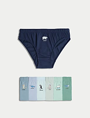 7pk Pure Cotton Days of the Week Briefs (2-8 Yrs)