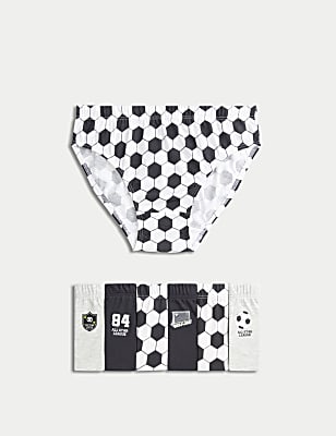 7pk Pure Cotton Football Briefs (2-8 Yrs)