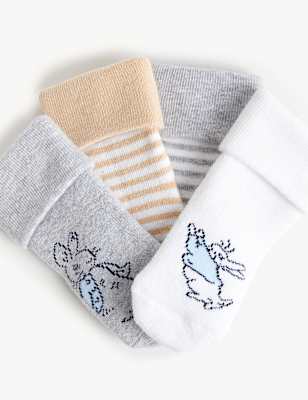 4pk Cotton Rich Peter Rabbit&trade; Socks (0-2 Yrs)