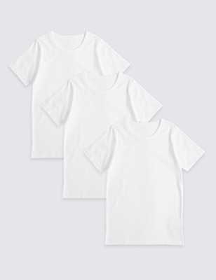 3 Pack Pure Cotton Vests (18 Months - 16 Years)