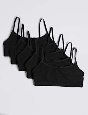5 Pack Cotton Cropped Tops (6-16 Years)