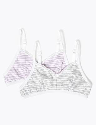 2 Pack Cotton Flexifit™ First Bras
