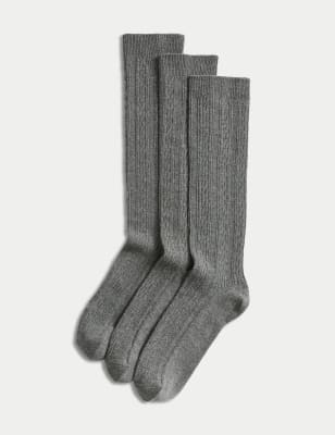 3pk of Cable Knee High Socks