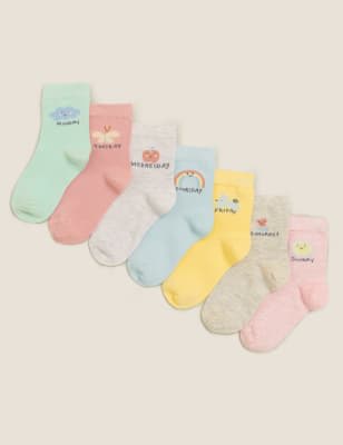 7pk Cotton Rich Days Of The Week Socks