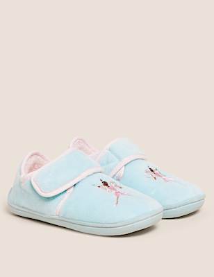 Kids' Riptape Ballerina Slippers (5 Small - 12 Small)