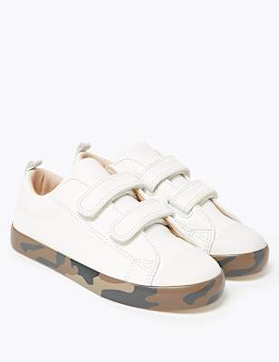 Kids' Camouflage Sole Riptape Trainers