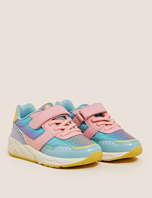 Kids' Freshfeet&trade; Rainbow Riptape Trainers (4 Small - 13 Small)