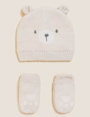 Kids&rsquo; Animal Hat and Mitten Set (0-6 Yrs)