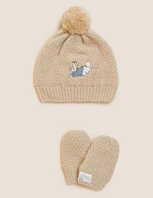 Kids' Peter Rabbit&trade; Hat and Mitten Set
