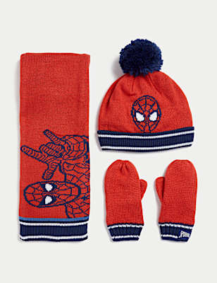 Kids' Spider-Man™ Hat, Scarf and Mitten Set (1-6 Yrs)