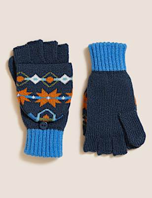 Kids' Printed Flip Top Gloves (1-13 Yrs)