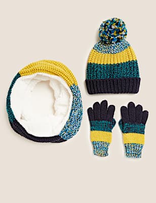 Kids' Colour Block Snood Set (6-13 Yrs)