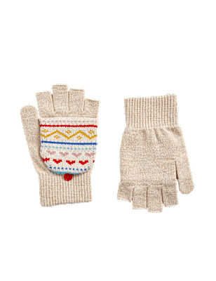 Kids' Fair Isle Flip Top Gloves (3-13 Yrs)