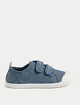 Kids&rsquo; Denim Riptape Pumps