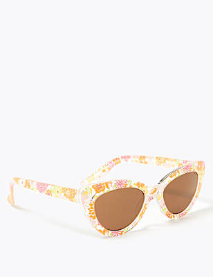 Kids' Smaller Frame Floral Cat Eye Sunglasses
