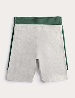 2 Pack Cotton Rich Cycling Shorts (6-16 Yrs)
