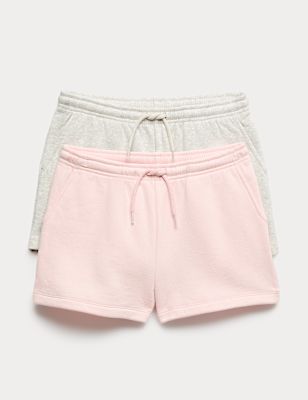 2pk Cotton Rich Jogger Shorts (6-16 Yrs)
