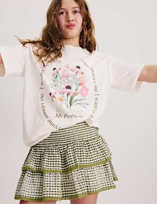 Cotton Rich Checked Rara Skirt (6-16 Yrs)