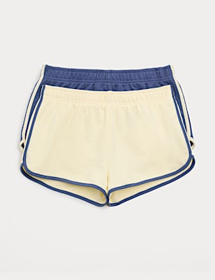 2pk Cotton Rich Runner Shorts (6-16 Yrs)