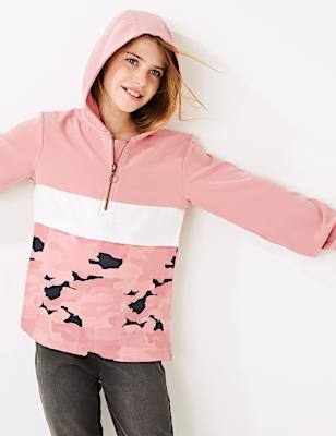 Camouflage Colour Block Zip Hoodie (6-16 Years)