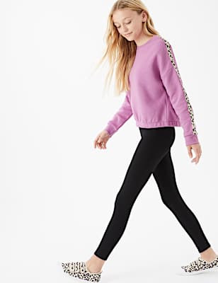 Cotton Rich Leopard Stripe Sweatshirt (6-16 Yrs)