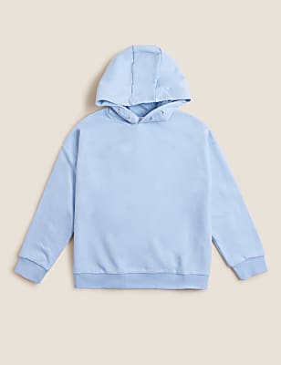Cotton Rich Plain Hoodie