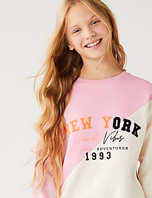 Cotton Rich New York Slogan Sweatshirt