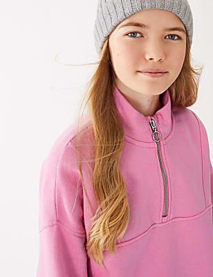 Cotton Rich Zip Sweatshirt (6-16 Yrs)