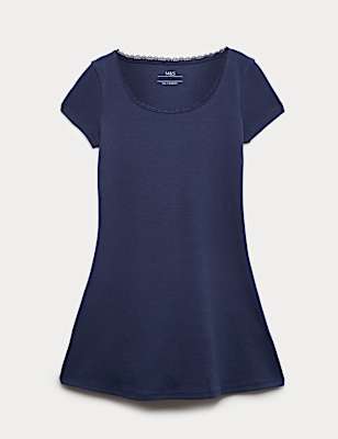 Cotton Rich Lace Trim Dress (6-16 Yrs)