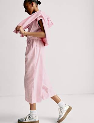 Pure Cotton Striped Jumpsuit (6-16 Yrs)