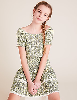 Floral Shirred Top (6-16 Yrs)