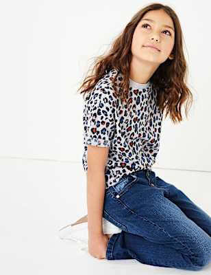 All Over Leopard Print T-Shirt (3-16 Years)