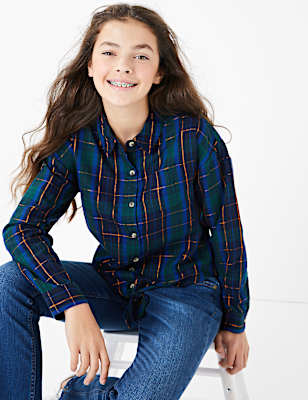 Check Tie Shirt (3-16 Years)