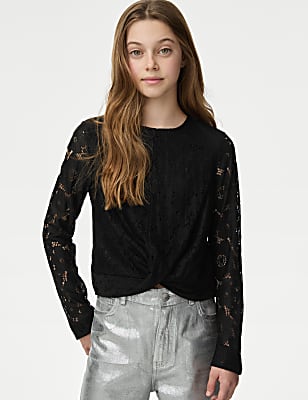 Twist Front Lace Top (6-16 Yrs)