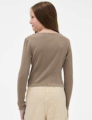 Cotton Rich Ribbed Top (6-16 Yrs)