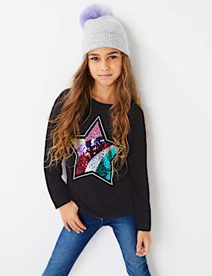 Sequin Star Top (3-16 Years)