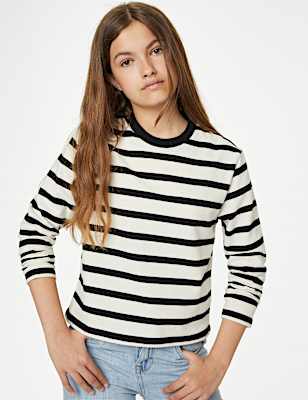 Pure Cotton Striped Top (6-16 Yrs)