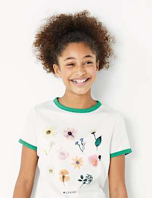 Cotton Floral T-Shirt (6-16 Yrs)