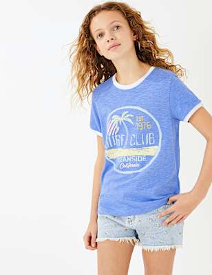 Cotton Surf Club Slogan T-Shirt (6-16 Yrs)