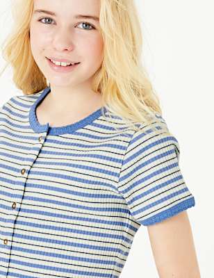Cotton Rich Striped T-Shirt (6-16 Yrs)