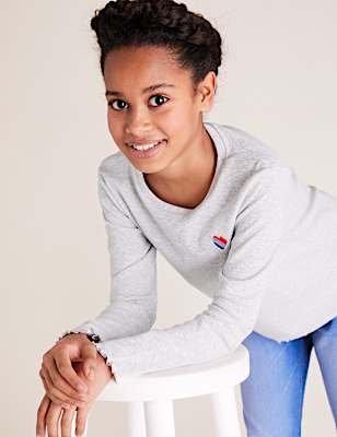 5pk Cotton Ribbed Long Sleeve Tops