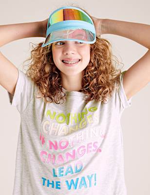 Organic Cotton Lead The Way Slogan T-shirt