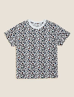 Pure Cotton Animal Print T-Shirt (6-16 Yrs)