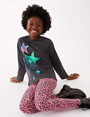 Pure Cotton Glitter Star Top