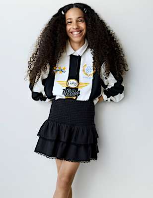 Pure Cotton Striped Rugby Top (6-16 Yrs)